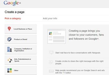 google-page-create