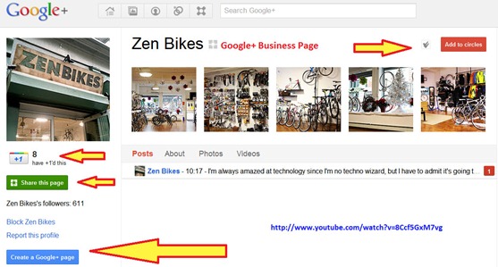 zen-bikes-google-plus-you-tube-business-page