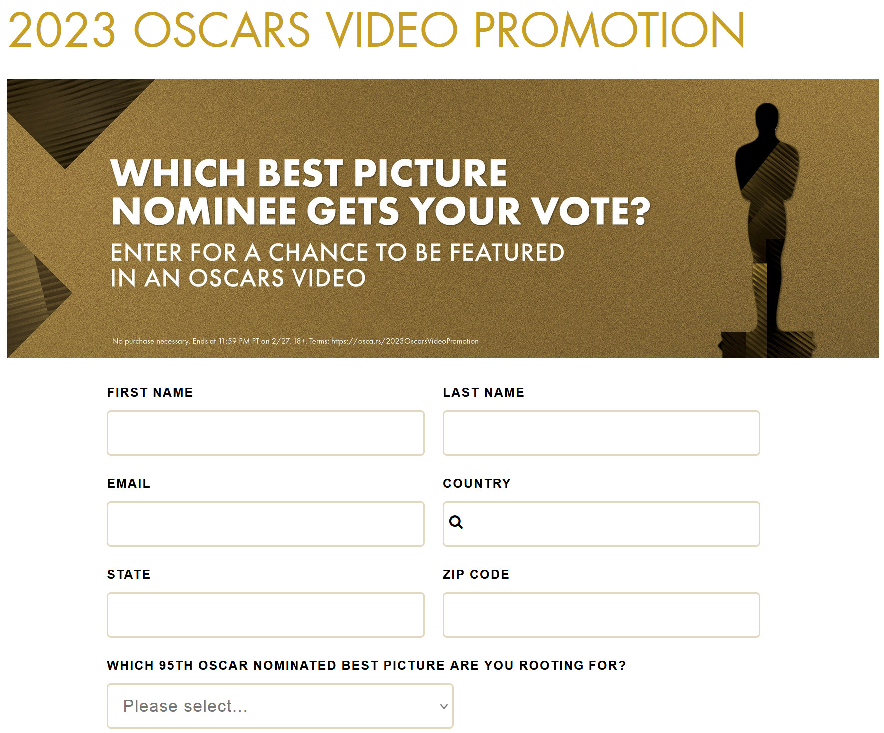 2023 Oscars Video Promotion