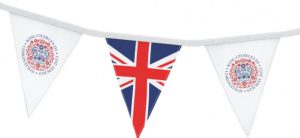 2023-Coronation Emblem-flora of the four nations shape of St Edwards Crown Union Jack flag