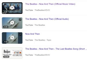 Beatles-Then-and-Now-Videos-YouTube-Vevo-November-2023
