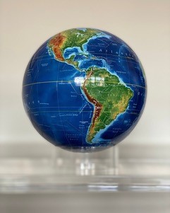 World Globe North South America Blue
