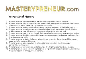 masteryprenuer-the-pursuit-of-mastery